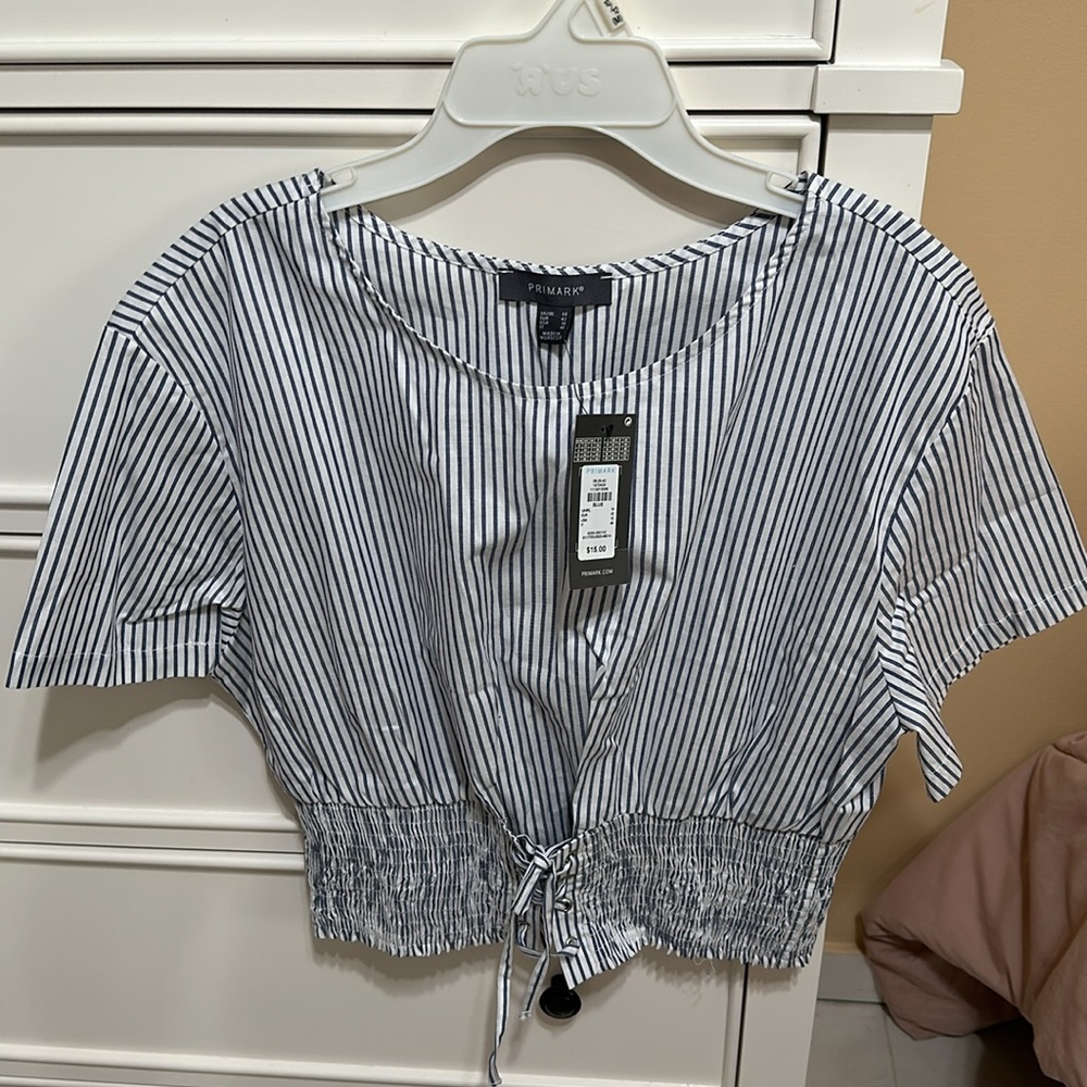 NWT Primark Striped Elastic Waistband Shirt